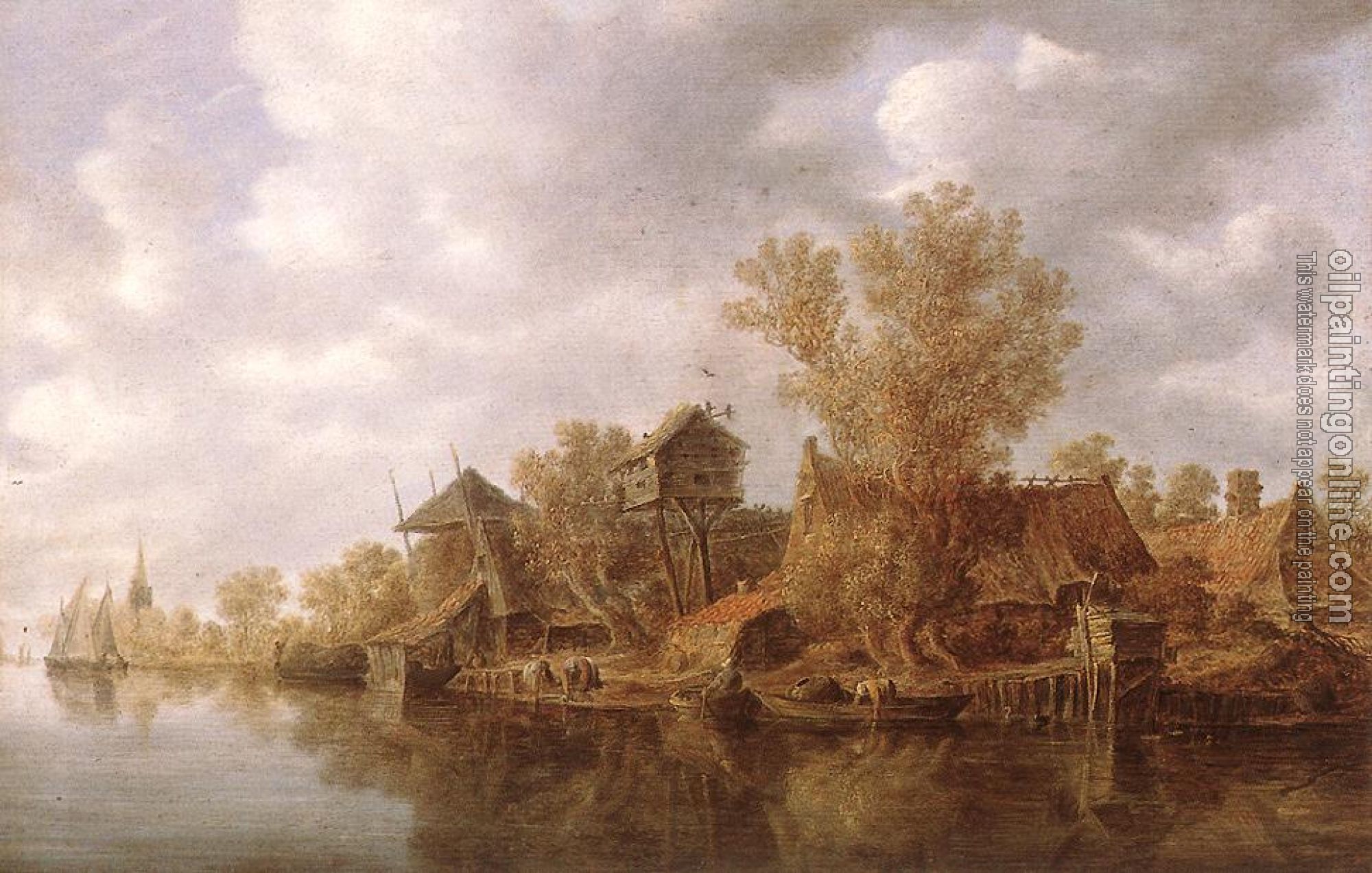 Goyen, Jan van - Village at the River